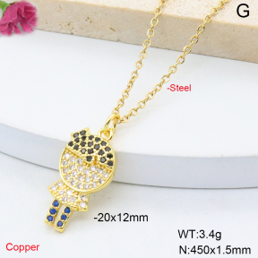 F6N409079avja-L017  Fashion Copper Necklace