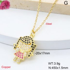 F6N409080avja-L017  Fashion Copper Necklace