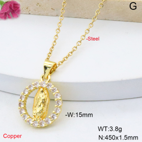 F6N409083vail-L017  Fashion Copper Necklace