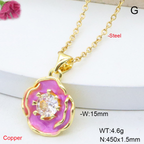 F6N409113vail-L017  Fashion Copper Necklace