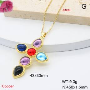 F6N409118ablb-L017  Fashion Copper Necklace