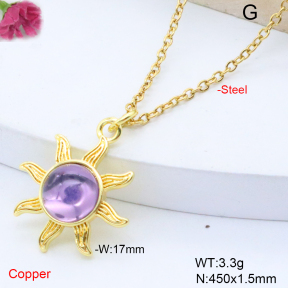 F6N409153vaia-L017  Fashion Copper Necklace