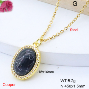 F6N409158aajl-L017  Fashion Copper Necklace