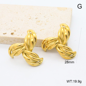 GEE002878bhia-066  316 Pin 18K PVD,Handmade Polished  Stainless Steel Earrings  BC26010001E