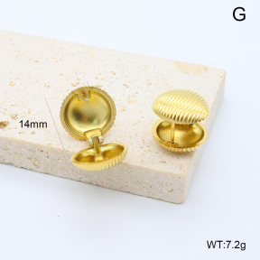 GEE002892bhia-066  316 Pin 18K PVD,Handmade Polished  Stainless Steel Earrings  BC26010057E