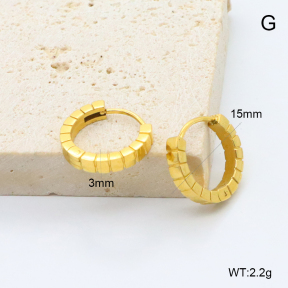 GEE002911bhva-066  316 Pin 18K PVD,Handmade Polished  Stainless Steel Earrings  BC25100387E