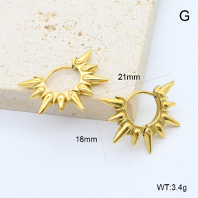 GEE002912bhva-066  316 Pin 18K PVD,Handmade Polished  Stainless Steel Earrings  BC25110443E