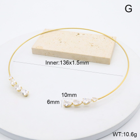 GEN002239aiov-066  18K PVD Zircon,Handmade Polished  Stainless Steel Necklace  BC26010039N-WT