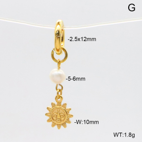 6BC000013bhil-908  Cultured Freshwater Pearls  Stainless Steel Bikini Charms