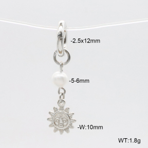 6BC000014vhhl-908  Cultured Freshwater Pearls  Stainless Steel Bikini Charms