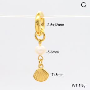 6BC000017bhil-908  Cultured Freshwater Pearls  Stainless Steel Bikini Charms