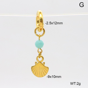 6BC000021bhia-908  Amazonite  Stainless Steel Bikini Charms