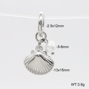 6BC000030vhhl-908  Cultured Freshwater Pearls  Stainless Steel Bikini Charms