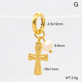 6BC000033bhil-908  Cultured Freshwater Pearls  Stainless Steel Bikini Charms