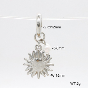 6BC000036vhhl-908  Cultured Freshwater Pearls  Stainless Steel Bikini Charms