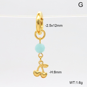 6BC000037bhia-908  Amazonite  Stainless Steel Bikini Charms