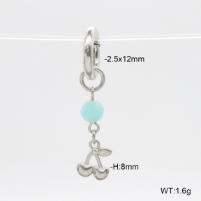 6BC000038vhha-908  Amazonite  Stainless Steel Bikini Charms