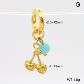 6BC000043bhia-908  Amazonite  Stainless Steel Bikini Charms