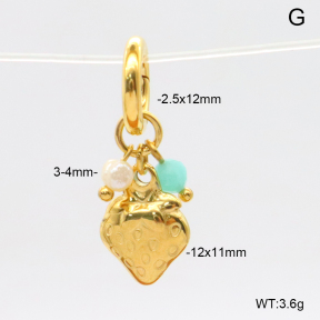 6BC000047ahjb-908  Amazonite & Cultured Freshwater Pearls  Stainless Steel Bikini Charms