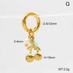 6BC000049ahjb-908  Amazonite & Cultured Freshwater Pearls  Stainless Steel Bikini Charms