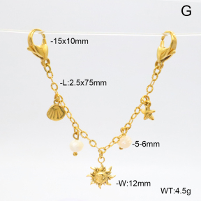 6BC000061ahlv-908  Cultured Freshwater Pearls  Stainless Steel Bikini Charms