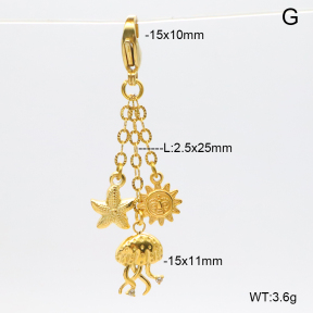 6BC000071vhkb-908  Czech Stones  Stainless Steel Bikini Charms