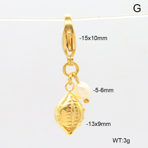 6BC000087bhva-908  Cultured Freshwater Pearls  Stainless Steel Bikini Charms