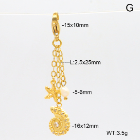 6BC000097ahjb-908  Czech Stones & Cultured Freshwater Pearls  Stainless Steel Bikini Charms