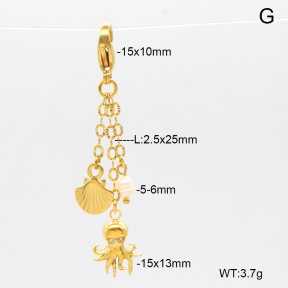 6BC000099bhia-908  Czech Stones & Cultured Freshwater Pearls  Stainless Steel Bikini Charms