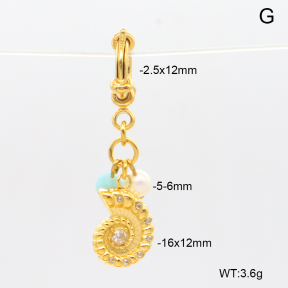 6BC000119vhkb-908  Czech Stones & Amazonite & Cultured Freshwater Pearls  Stainless Steel Bikini Charms