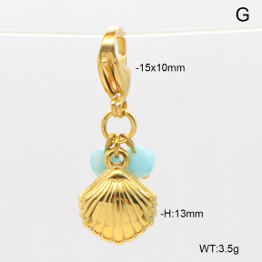 6BC000123vbnb-908  Amazonite  Stainless Steel Bikini Charms