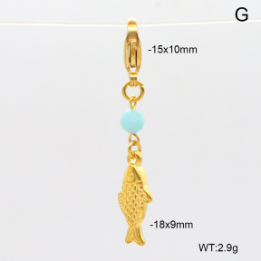 6BC000133vbnb-908  Amazonite  Stainless Steel Bikini Charms