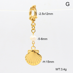 6BC000136bhva-908  Cultured Freshwater Pearls  Stainless Steel Bikini Charms