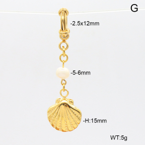 6BC000138bhva-908  Cultured Freshwater Pearls  Stainless Steel Bikini Charms