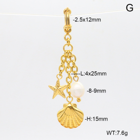 6BC000153ahjb-908  Cultured Freshwater Pearls  Stainless Steel Bikini Charms