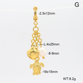 6BC000156ahjb-908  Cultured Freshwater Pearls  Stainless Steel Bikini Charms