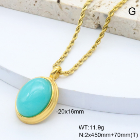 6N4004546bbpo-209  18K PVD,Handmade Polished  Stainless Steel Necklace