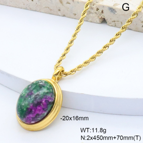 6N4004549bbpo-209  18K PVD,Handmade Polished  Stainless Steel Necklace