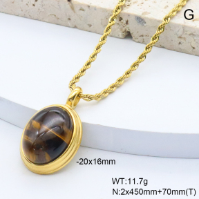 6N4004553bbpo-209  18K PVD,Handmade Polished  Stainless Steel Necklace