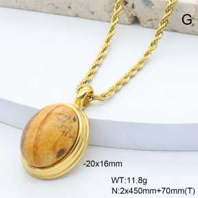 6N4004556bbpo-209  18K PVD,Handmade Polished  Stainless Steel Necklace