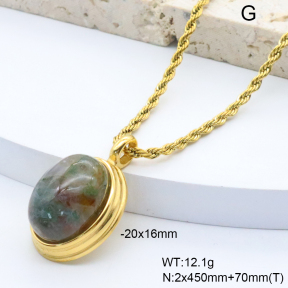 6N4004564bbpo-209  18K PVD,Handmade Polished  Stainless Steel Necklace