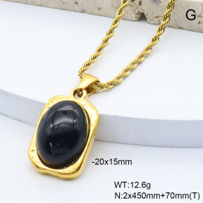 6N4004569bvpl-209  18K PVD,Handmade Polished  Stainless Steel Necklace