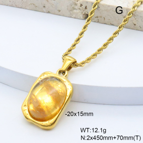 6N4004575bvpl-209  18K PVD,Handmade Polished  Stainless Steel Necklace