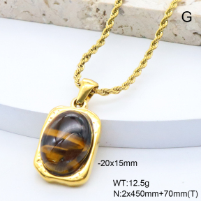 6N4004579bvpl-209  18K PVD,Handmade Polished  Stainless Steel Necklace