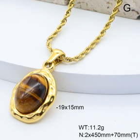 6N4004592bvpl-209  18K PVD,Handmade Polished  Stainless Steel Necklace