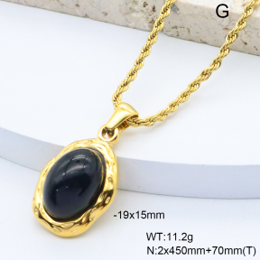 6N4004596bvpl-209  18K PVD,Handmade Polished  Stainless Steel Necklace