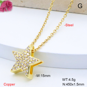 F6N409222avja-L017  Fashion Copper Necklace