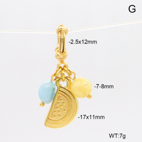 6BC000175bhbl-908  Morganite  Stainless Steel Bikini Charms