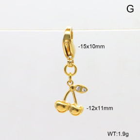 6BC000199aakl-908  Czech Stones  Stainless Steel Bikini Charms