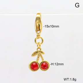 6BC000200aakl-908  Czech Stones  Stainless Steel Bikini Charms